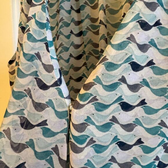 Cabi Style #342 Tweet Top Faux Wrap Front Bird Print Women's Size‎ Small - Picture 6 of 8
